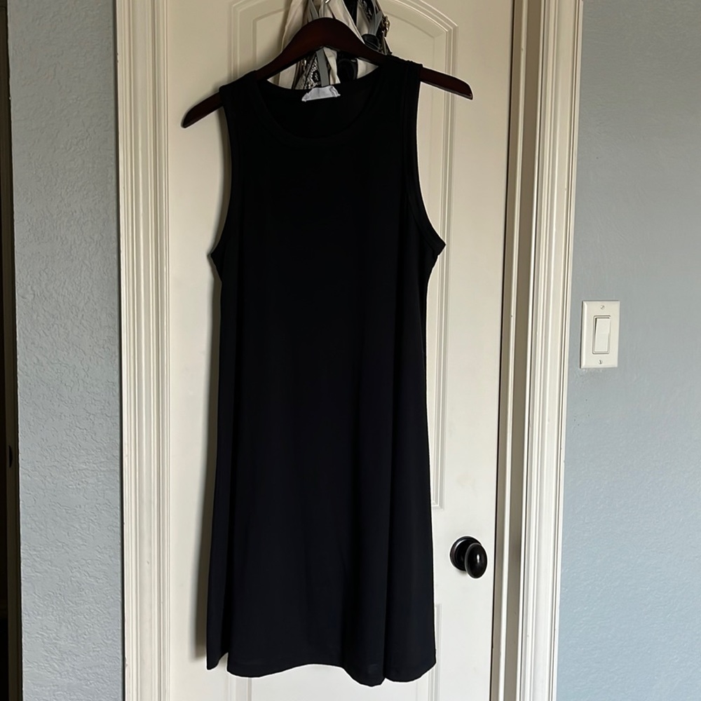 Stretchy black soft dress; size M; super comfortable!!